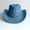 Cappello da Cowboy in Camoscio Accessori Testa di Toro Asta Larga Cappello da Rancher Autunno e Inverno per Uomini e Donne Cappello Jazz Classico Sombrero