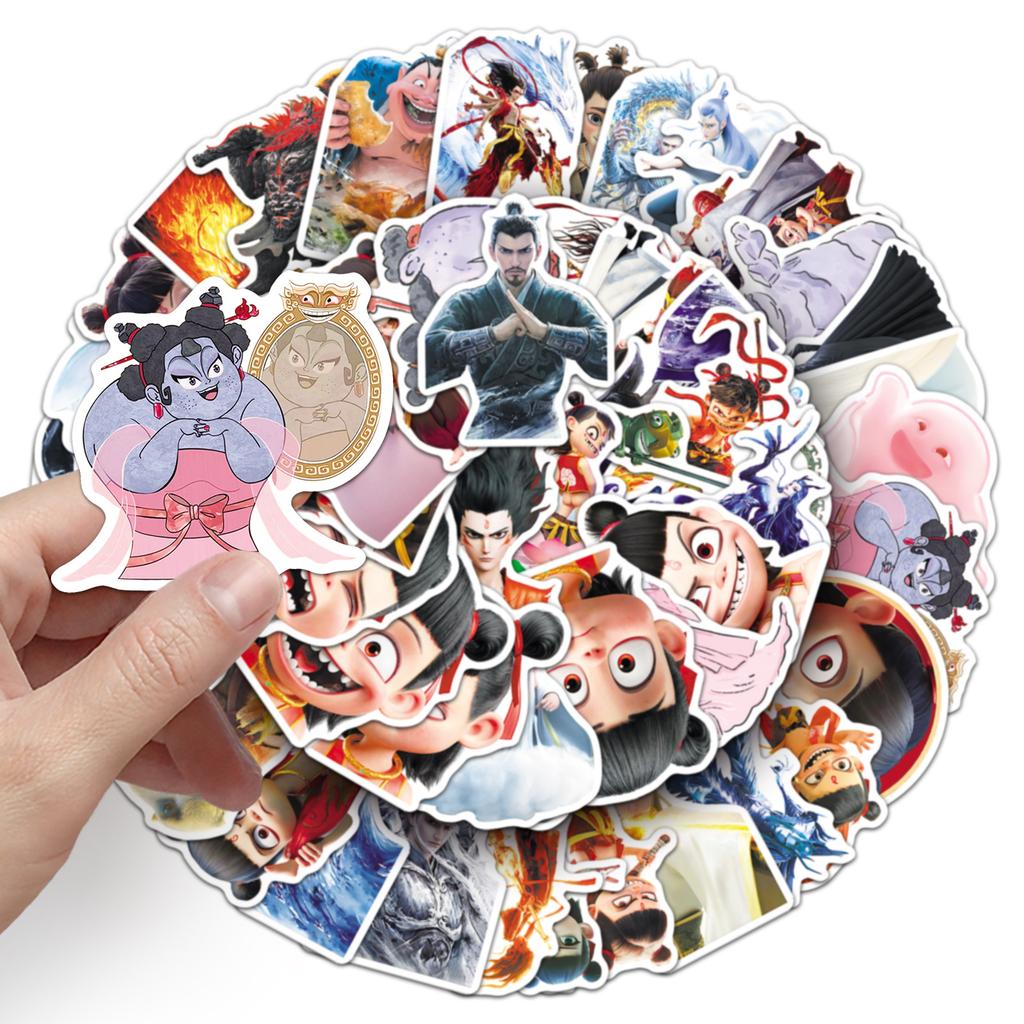 60 Nezha Graffiti Stickers Personalized Cartoon Hot Chinese Comics Decorative Suitcase Mobile Phone Case Computer Stickers