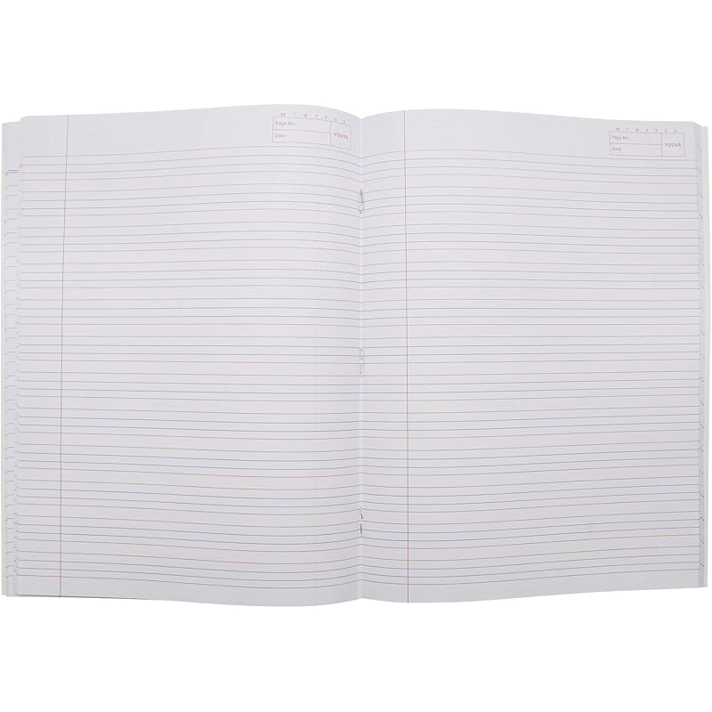 

Navneet Youva Youva Brown Cover | Soft Bound Notebook | 18Cm X 24 Cm | Red & Blue With Gap | 172 Pages | Pack Of 12 коричневый