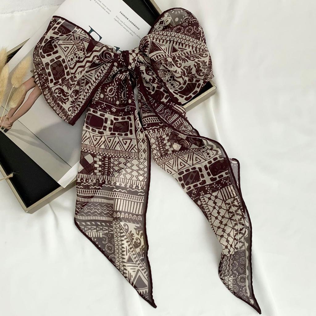 Scarf for Women Versatile Neck Flower Scarf Versatile Striped Headband Hairband Scarf