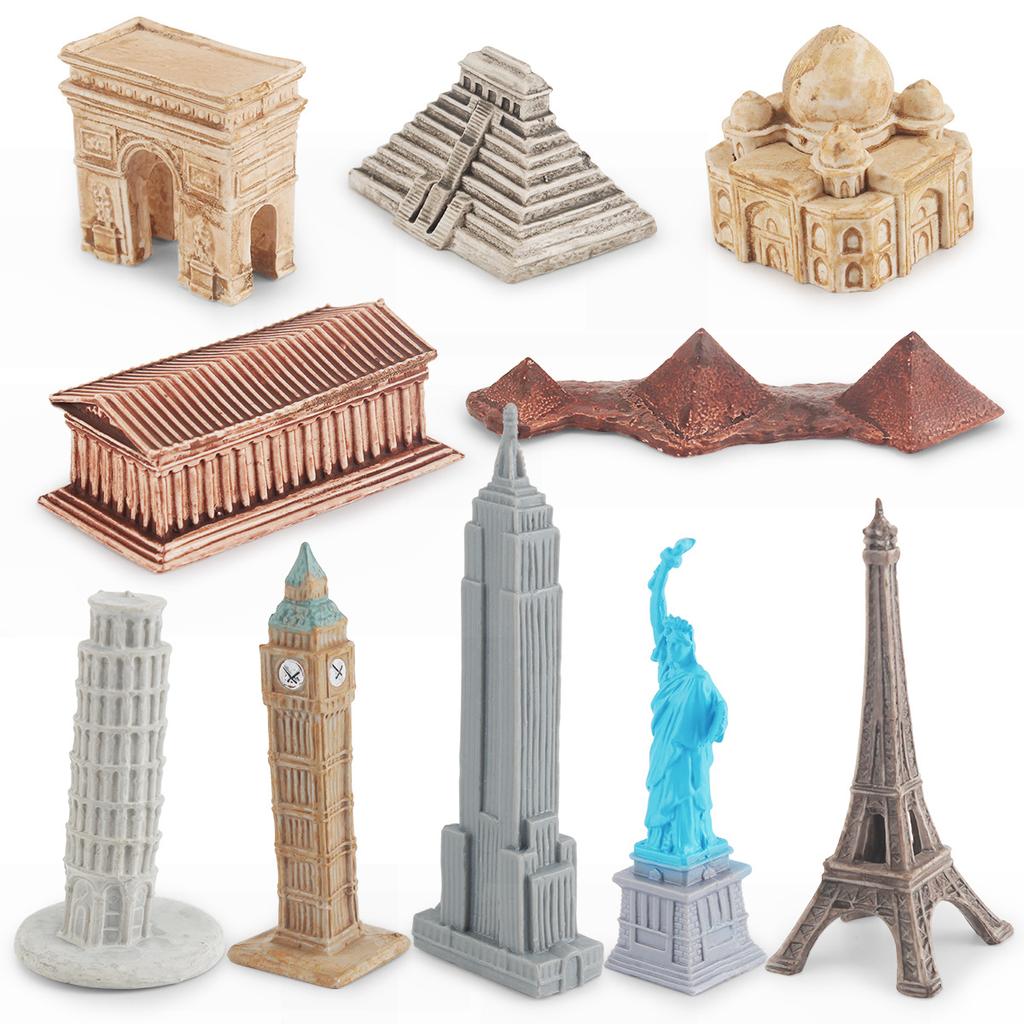 Simulation Building Models Around The World Children'S Educational Cognition Features Landmarks Architectural Ornaments Toys