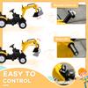 Kids Ride-On Construction Car, with Horn and Detachable Trailer - Yellow