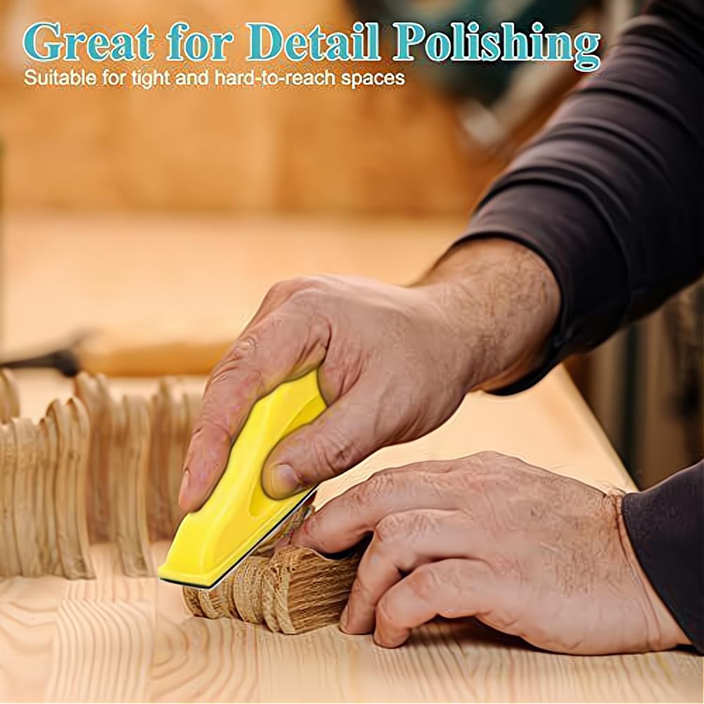 Hand Millstone Detailing Handles Sanding Tool Grinding Sponge Abrasive Tool Manual Grinding Tool for Wood Furniture Metal Glass