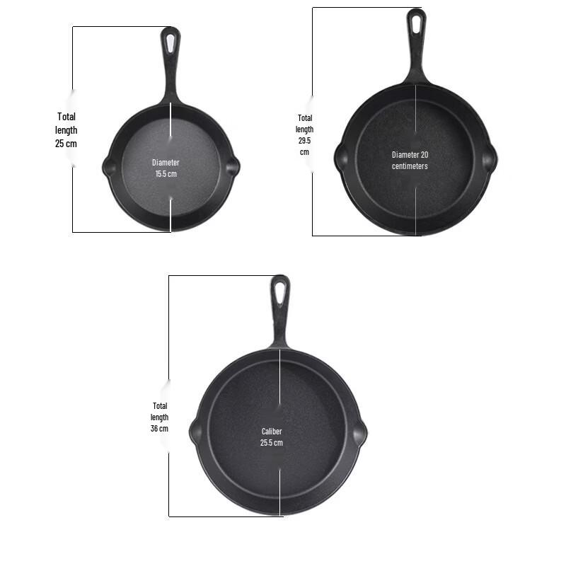 ZISIZ Non-stick Flat Bottom Frying, Pizza, & Grill Pan Set