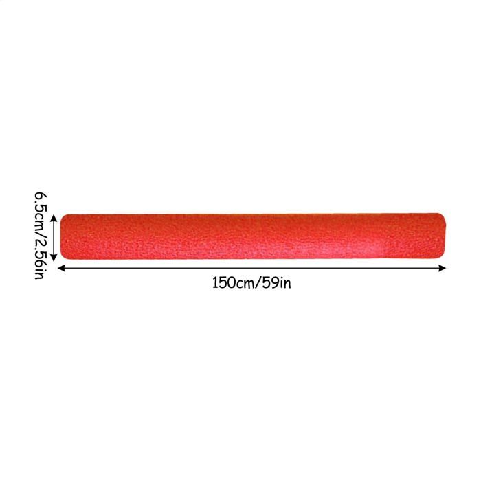 Nouille de piscine en mousse 150 cm (59") rouge - Tube flottant cylindrique, aide à la flottaison récréative
