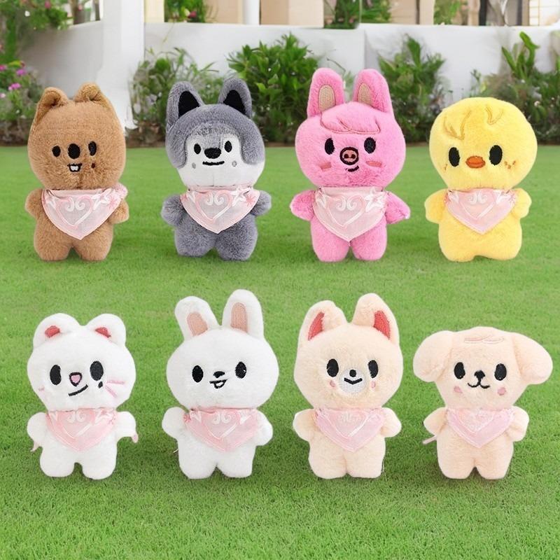 Plush Skzoo Keychain Wandering Plush Toy Water Scarf Bean Eye Li Longfu Keychain Pendant Children'S Creative Toy