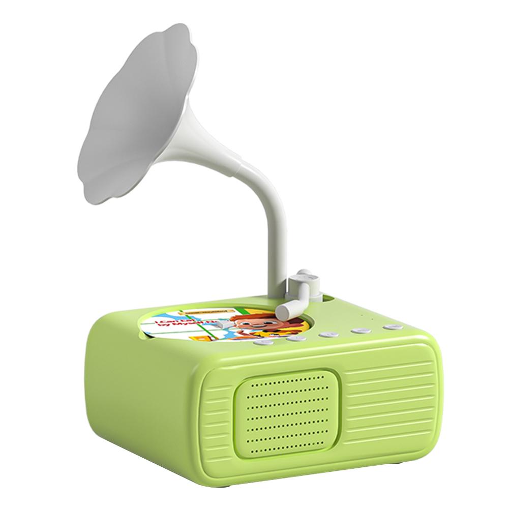 Children s Phonograph with 96 Colorful Cards Story Music Player Toddler Record Player for Boys and Girls Age 3+ зелёный
