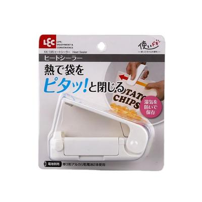 Japan LEC Heat Sealer, Plastic Package, Storage Bag, Mini Sealing Machine, Handy Sticker Seals for Food, Snack, Kitchen Accessor