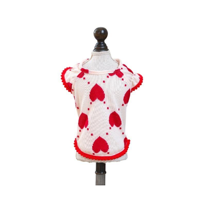 PETCIRCLE Pet Clothes Small Dog Puppy Cute Pet Romantic Valentine's Day Wear Love Bubble Bottom Shirt