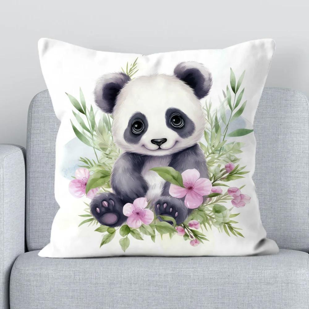 Pillowcase Panda Impact Pillow Cases for Bed Sofa Cushion Cover x Fall Decor Decorative Pillowcases x Duplex Printing