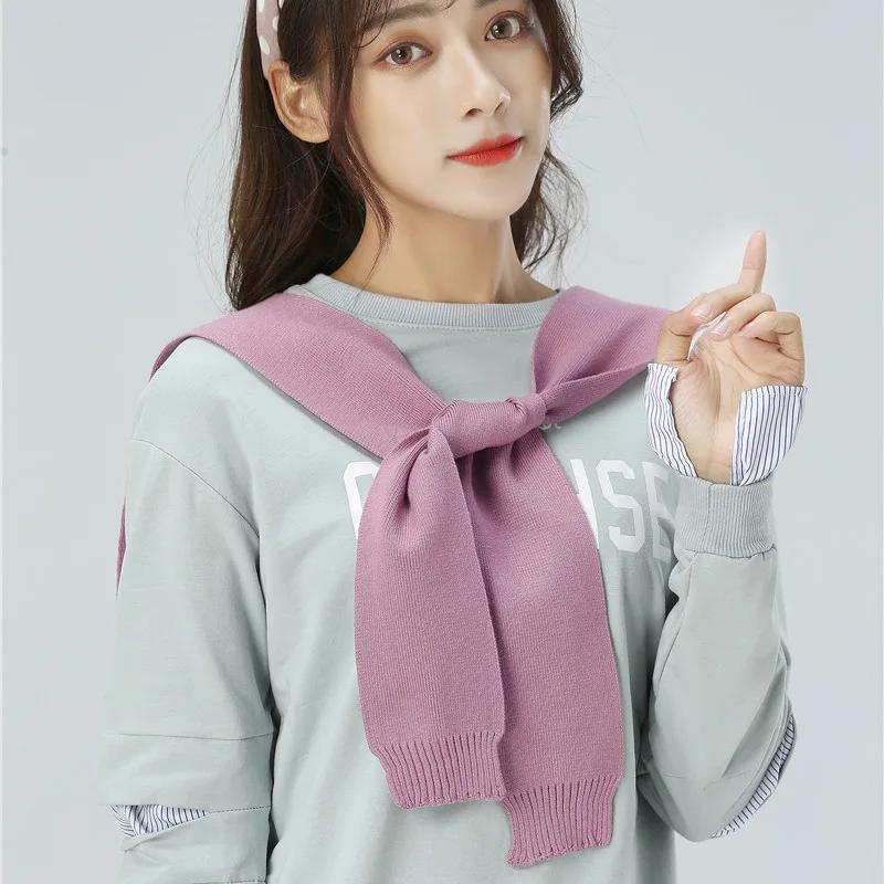 Women Striped Fake Collar for Women Solid Detachable Collars Removable Shawl Sweater False Collars Cape Sholder with Sleeves