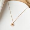 Simple Gold Color Sun Pendant Necklace for Women Niche Design Elegant Clavicle Chain Personality Choker Wedding Party Jewelry