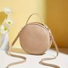 Chic Circle Crossbody Purse V-Quilted Pattern, Detachable Strap, Elegant Shoulder Bag for Daily Essentials, Perfect for Women's Everyday Use