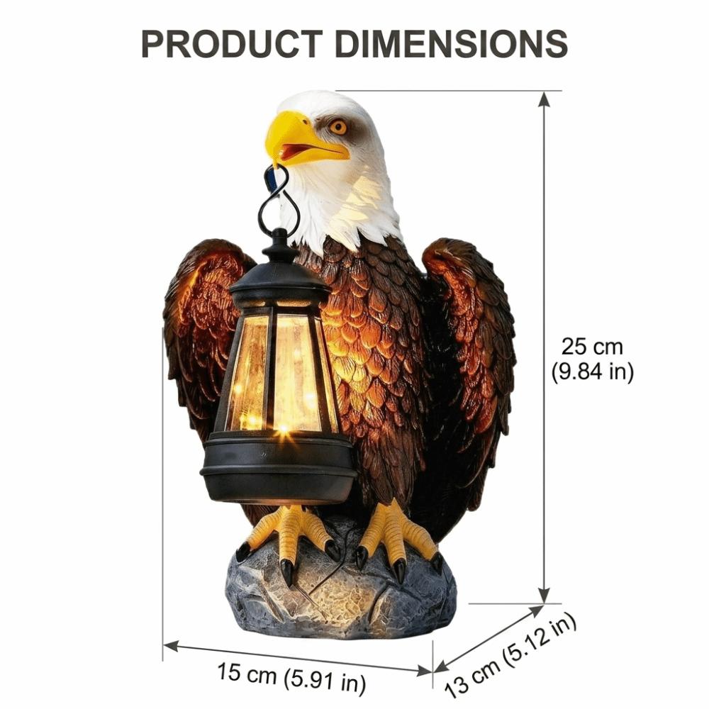 Weather-Proof Eagle Garden Statue Resin Material Bird Sculpture Ornament Yard Decor