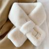 Fake Collar Women Winter Scarves Faux Rabbit Fur Pure Color Bib Trendy Plush Scarf  Autumn Winter