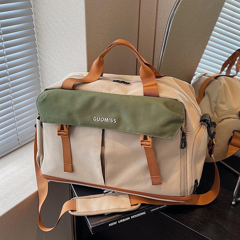 Fashion short-distance large-capacity travel bag Women's portable business trip lightweight luggage bag Expandable messenger sports fitness bag