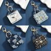 Denim Camo Mini Bag Pendant With Unique Prints Designs For Travel And Gift