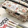 Capybara Flip Cover Pencil Case With Canvas Material For Students And Office Use