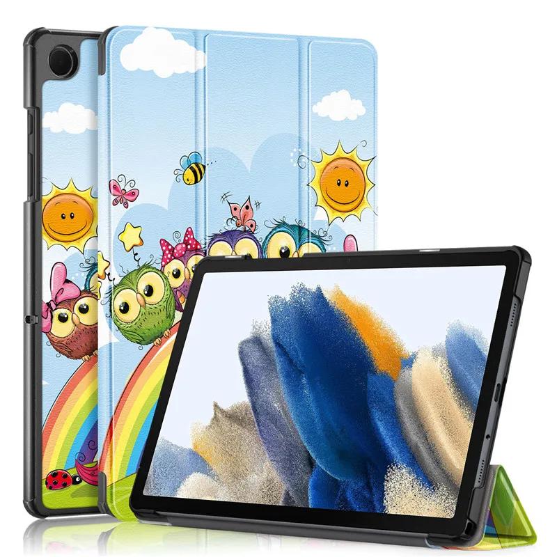 

Чехол для планшета Samsung Galaxy Tab A9 Plus, чехол 11 дюймов, тройная магнитная кожаная подставка, жесткий смарт-чехол для Funda Galaxy Tab A9 Plus, чехол 2023 Tab A9 (8 Inch) убе