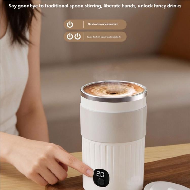 Portable Automatic Coffee Mixing Cup With Digital Screen And Food Grade Stainless Steel Interior For Fast Even Blending