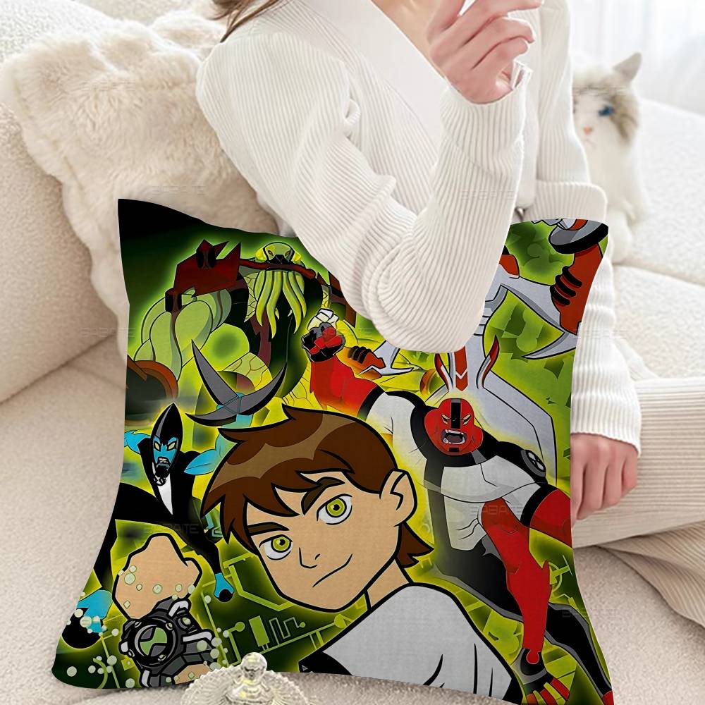 American Science Animation B-Ben 10 Cushion Cover Inches Farmhouse Decor Home Throw Pillow Covers For Couch Decorations
