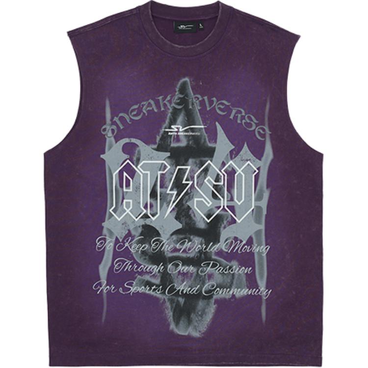 Anta SV Series Simple Letter Print Round Neck Breathable Vest Men tops 172621110V-3 S