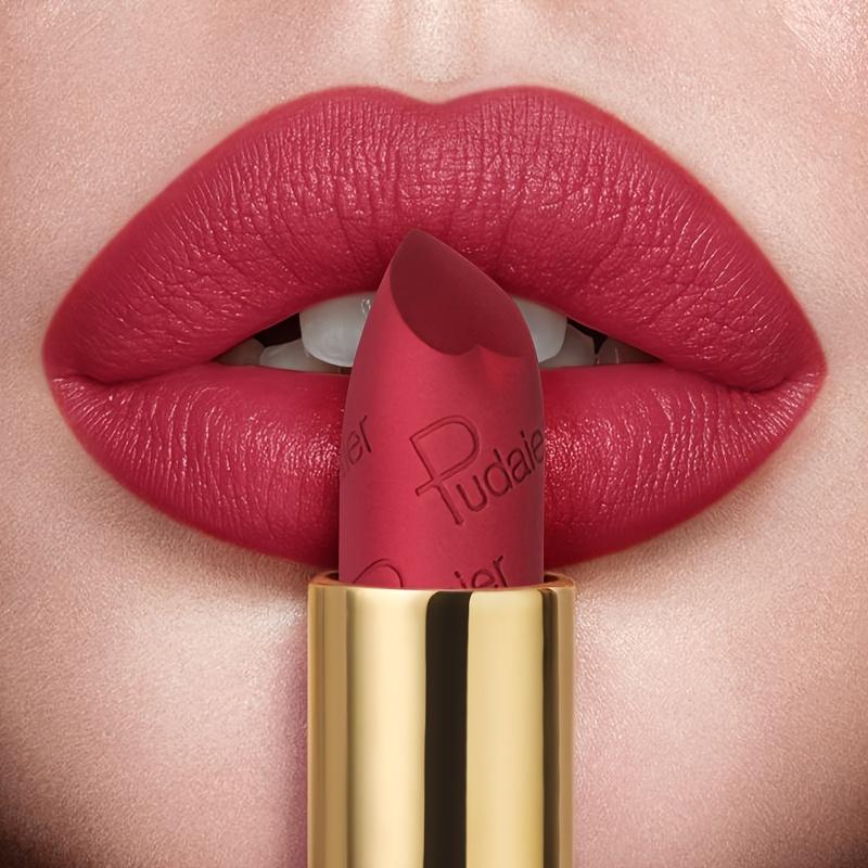 Rouge à lèvres mat velours brumeux, imperméable et résistant à la sueur avec une application facile de la couleur, gloss à lèvres portable look de maquillage parfait