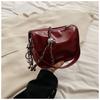 Simple Red PU Leather Chains Crossbody Bags 2026 Women's New Fashiable Trend Letter Design Shoulder Bag Female Casual Handbags