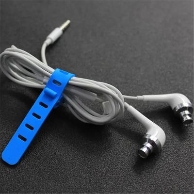 Compact Durable 10pcs Silicone Cable Winder for Home Desk Nightstand Home Office Users Home Desk Earphone Cable Storage Clips