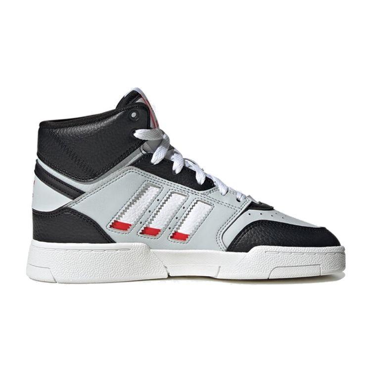 Adidas Originals Drop Step Casual Durable High-Top Kids Skate Shoes Kids Sneakers Gray Black HP7799