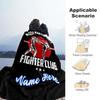 Martial Arts Customize Your Name Blanket Warm Comfortable Soft Blanket For Chair Office Sofa Bed Sofa Office Camping Suitable For Gifting Relatives