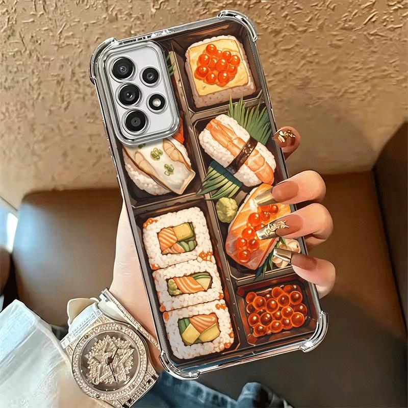Delicious Sushi Bento Plating Phone Case For Samsung A17 A07 A37 A57 A16 A56 A15 A55 A14 A54 A13 A53 A26 A36 A25 A35 A24 A34 A23