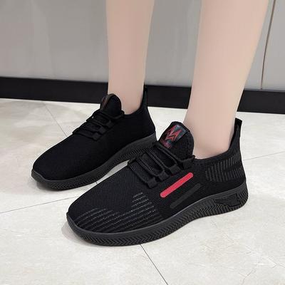 Chaussures de sécurité de travail à la mode Chaussures plates Baskets légères et respirantes Chaussures vulcanisées décontractées quotidiennes pour femmes à lacets 2024