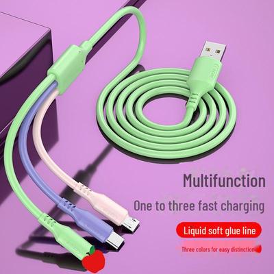 Câble Multi-Tête 3-en-1 à Charge Rapide 1m: USB-C, Micro USB, Lightning