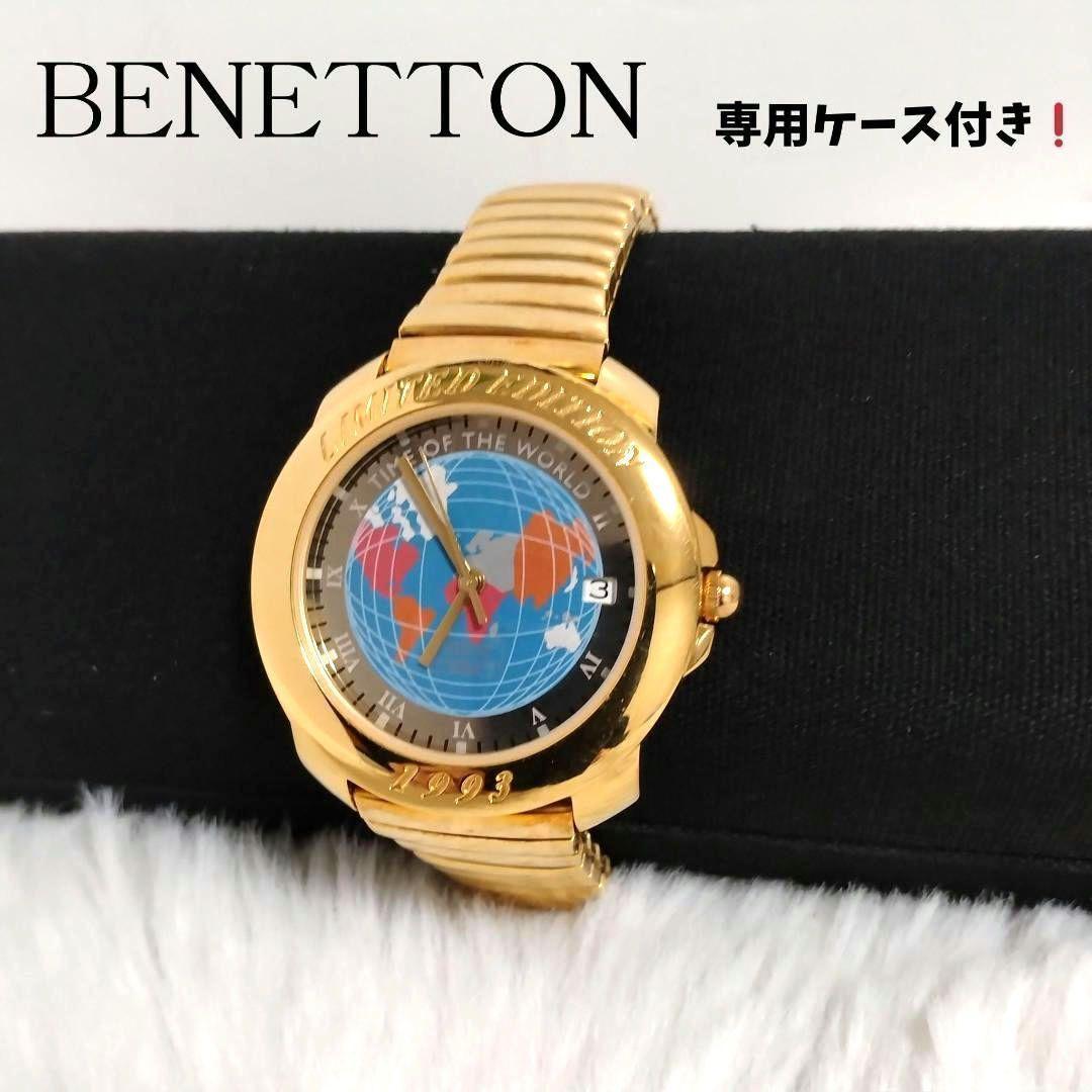 Used BENETTON Bulova Date Round Quartz Watch Men s