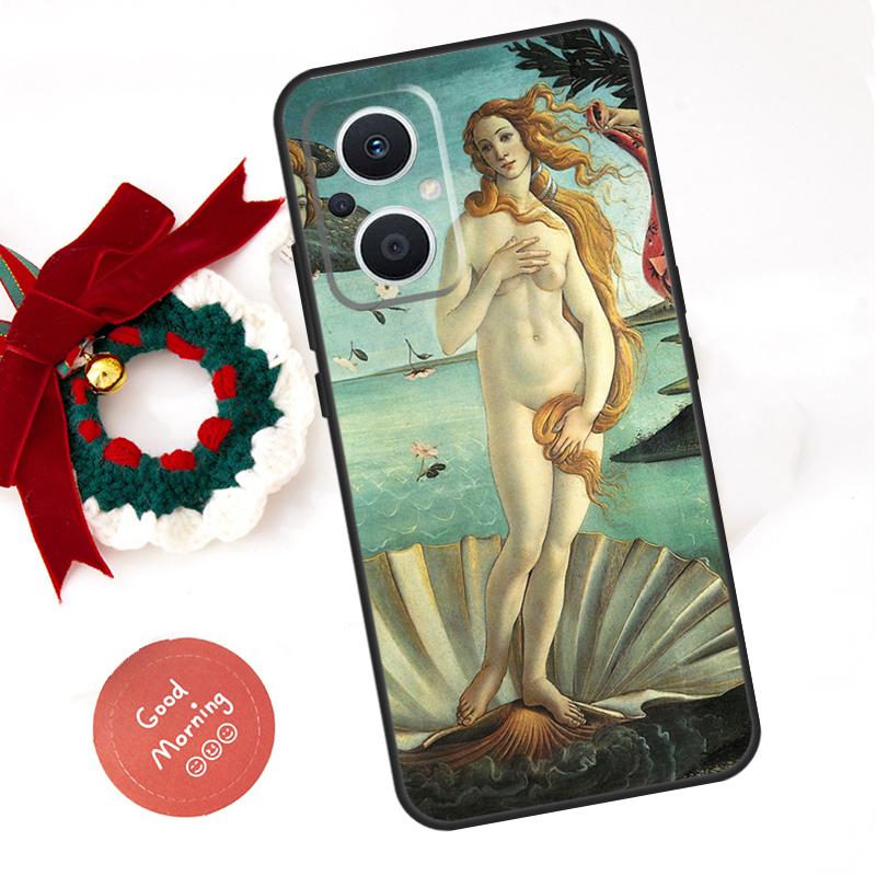 Art Paintings The Birth Of Venus Funda For OPPO Reno 10 11 12 13 14 Pro 11F 12F 13F 14F 7 8 Lite OPPO Find X8 X6 X9 Pro Case