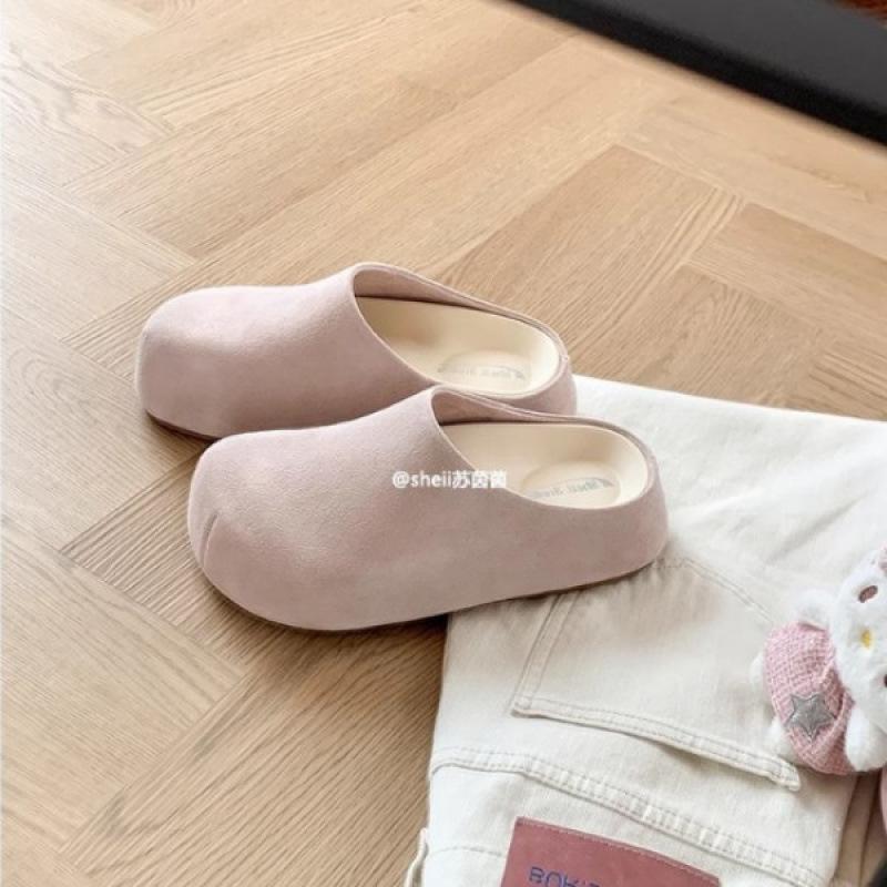 [] Shinjuku holiday~ 5cm height increase thick bottom lazy bag head slippers women's bread drag half drag