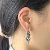 Stainless Steel Vintage Snake Fashion Drop Earrings Men Punk Hip Hop Imitation Animal Ears Jewelry
