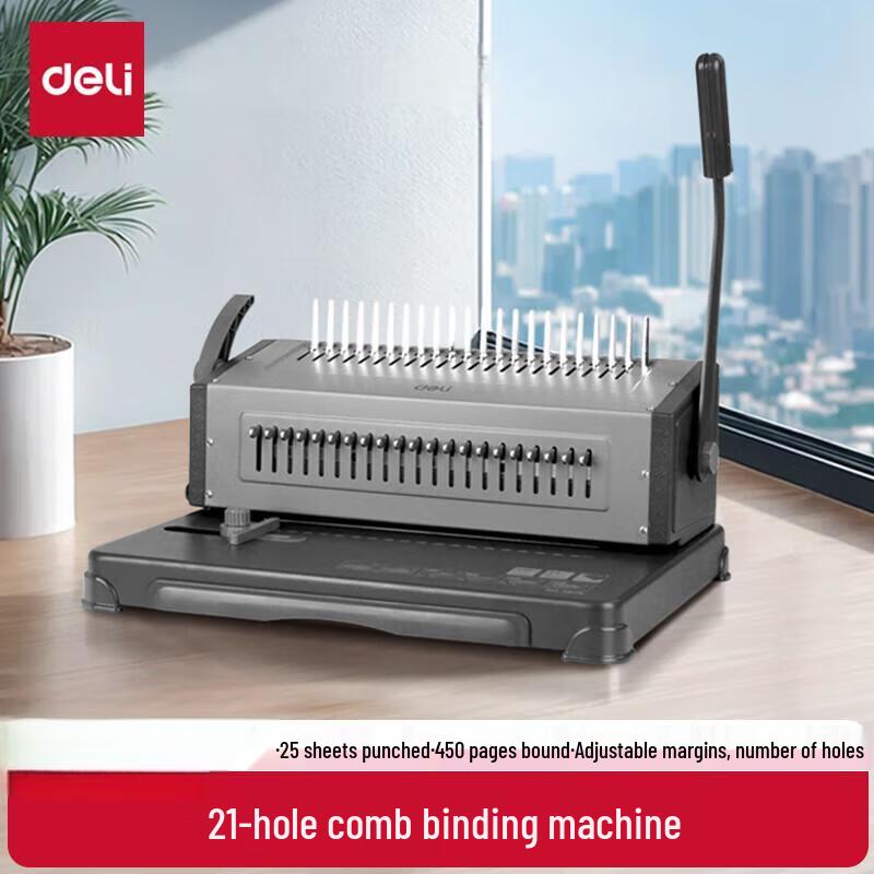 Deli 21-Hole Comb Binding Machine