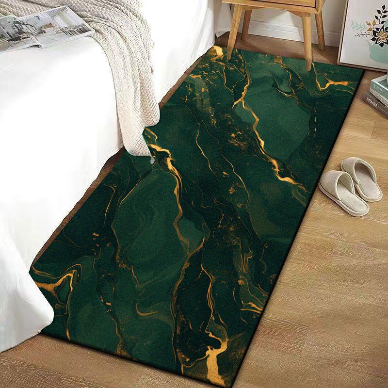 Dywanik Przyłóżkowy w Abstrakcyjnym Stylu Marmuru Dekoracja Nordycka Salon Mata Podłogowa Antypoślizgowa Dom Sypialnia Szatnia Dywaniki Możliwość Dostosowania