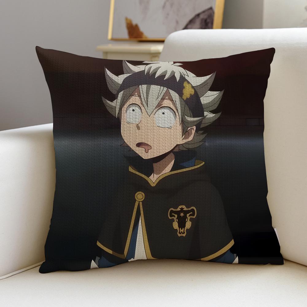 Dynamic BBlack CloverS Cushion Cover Breathable and skinfriendly linen pillowcase square removable and washable cushion 30X30cm