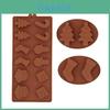 Christmas Santa Chocolate Silicone Mould With Reindeer Santa And Snowman Designs