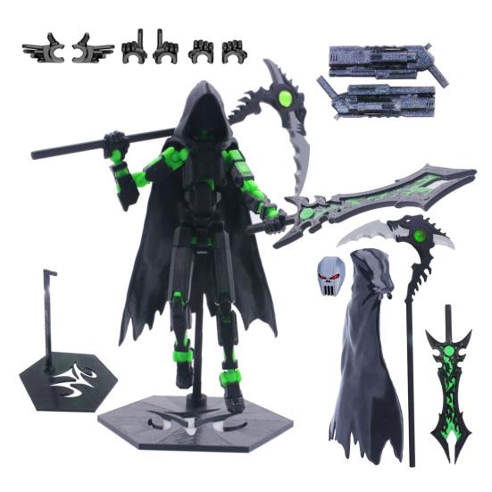 3D Printed Robot Action Figure with Accessories Movable Joints Demon