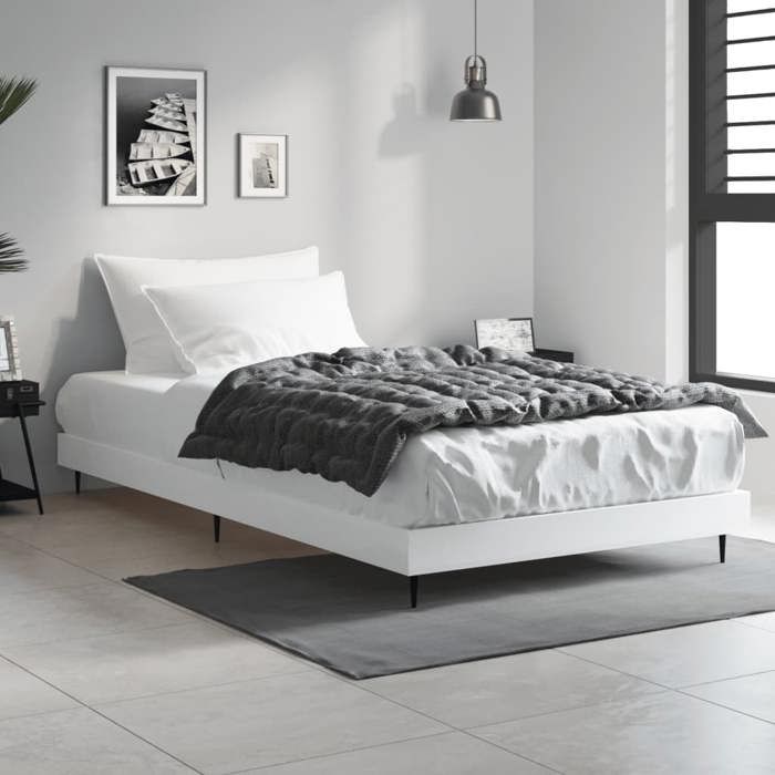 VidaXL Bed Frames White 90x200 Cm Engineered Wood 832269