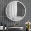 Round LED Illuminated Bathroom Mirror diameter 80 cm Wall-Mounted with Lighting Touch Switch Anti-Fog System
