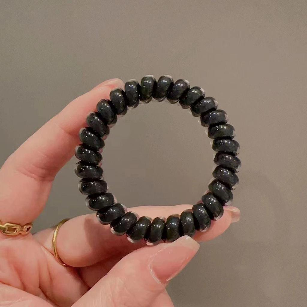 Wytrzymała Galaretkowa Bezszwowa Gumka do Włosów w Kształcie Sprężynki Telefonicznej - Wszechstronna, Świeży Styl Wiosennej Sprężynki do Letnich Kucyków