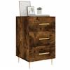 Exclusive House - Smoked Oak Bedside Table 40x40x66 Cm Engineered Wood