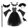 Black Mesh Cosplay Dress Black Tulle Black Mesh Princess Dress Evil Queen Outfit  All Saint's Day
