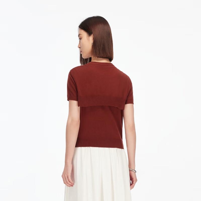 VEROMODA Autumn Wool Blend Faux Two-Piece Knit Top