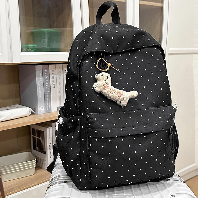 Cartable Sac d'école Collège Filles Cœur de Fille Ambiance Pois Grande Capacité Polyvalent Haute Valeur Sac à dos Étudiante Lycée